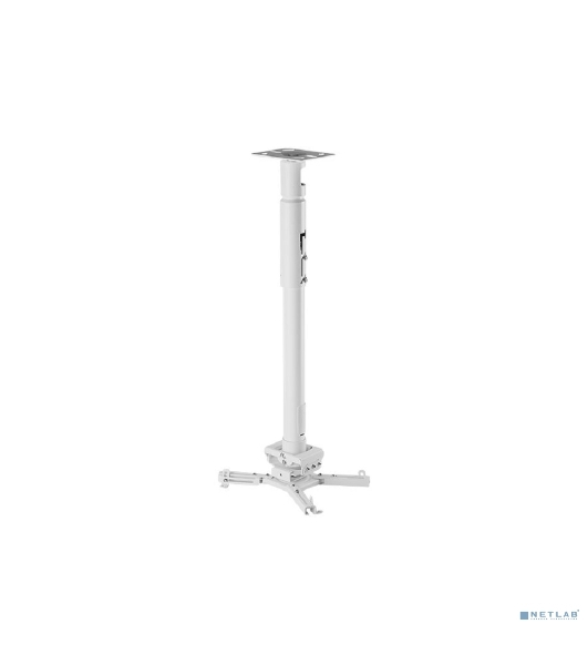 Универсальный потолочный комплект Wize Pro PR24A-W состоящий из крепления+штанги 46-61 см +площадки к потолку для проектора, макс. расстояние между крепежными отверстиями 430 мм, наклон +/- 25°, поворот +/- 6°, вращение 360°, до 23 кг, белый. PR24A-W