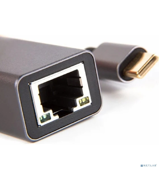 Кабель-переходник USB 3.1 Type-C -->RJ-45 1000Mbps Ethernet, Aluminum Shell, 0.15м VCOM DU320M