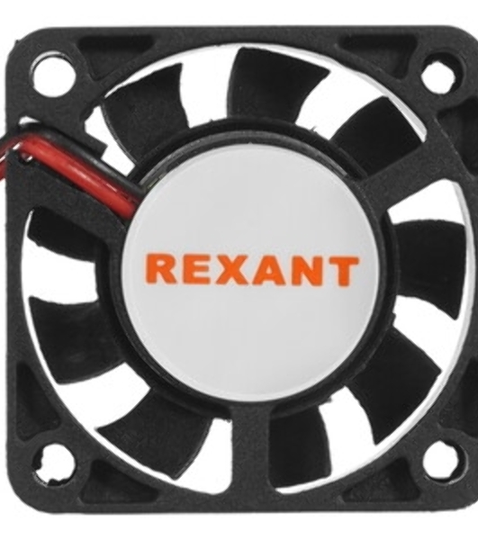 Вентилятор для корпуса Rexant RХ 4010MS 12VDC черный, 40 мм, 4800 об/мин, 20 дБ, 2 pin