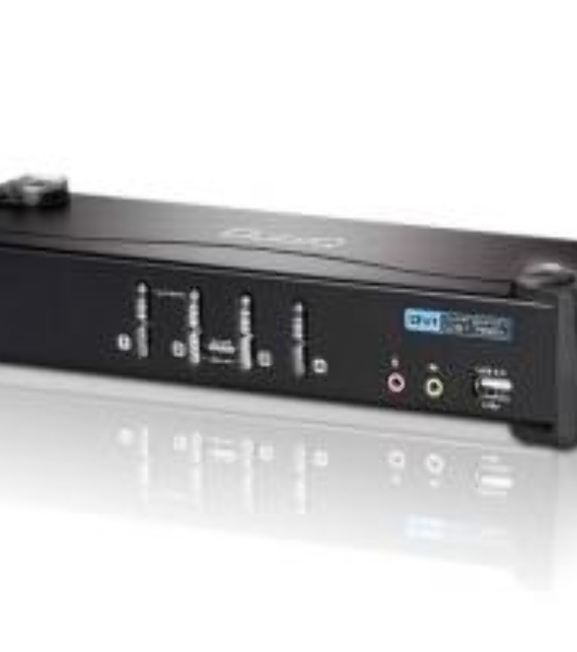 Переключатель ATEN KVM Switch CS1764A-AT-G 4-х портовый USB 2.0 DVI KVMP-переключатель (KVM Switch)
