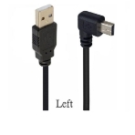 Кабель USB Type A на Mini USB угол влево 1,5 м, фото 1