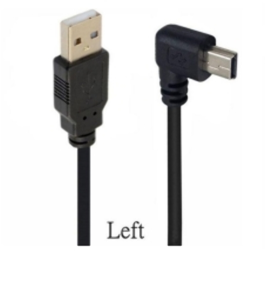Кабель USB Type A на Mini USB угол влево 1,5 м