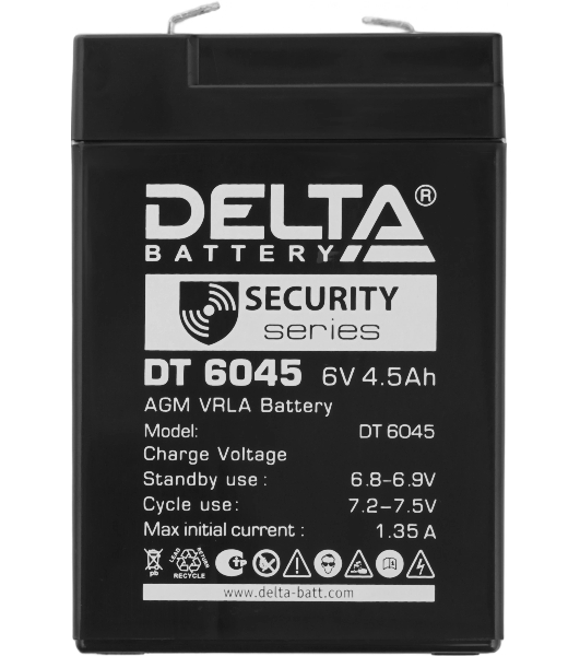 Батарея для ИБП Delta DT 6045 (6V, 4.5Ah)