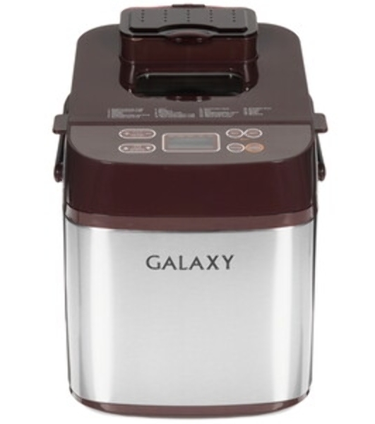 Хлебопечка Galaxy GL2700 серебристый/коричневый, 600 Вт, 0.75 кг, 19 программ