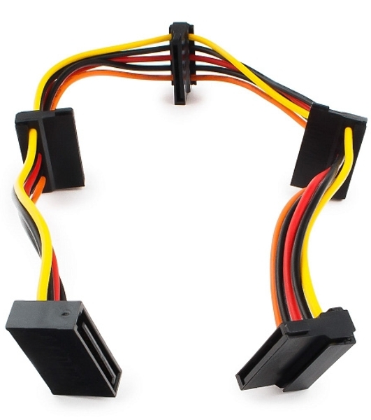 Кабель Cablexpert Кабеля питания SATA, 4x15pin(M)/15pin(F), 40 см (CC-SATAMF-03)