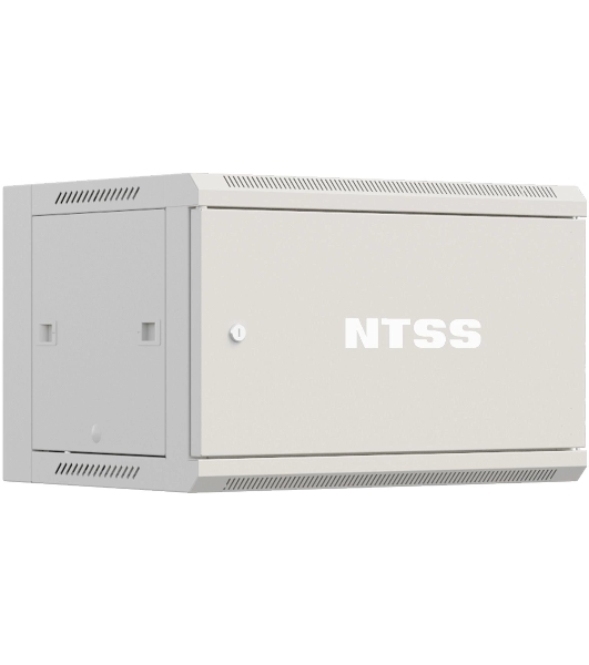 Шкаф коммутационный NTSS Премиум (NTSS-W6U6060FD) настенный 6U 570x600 мм пер. дв. металл 60 кг серый 500 мм 18.8 кг 220 град. 370 мм IP20 сталь