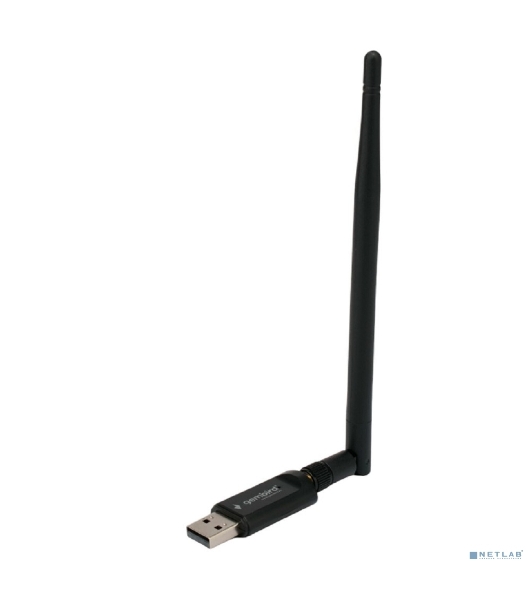 Сетевой адаптер Wi-Fi+Bluetooth Gembird WNP-UA-019, двухдиапазонный с антенной, 600Мбит, USB, 802.11b/a/g/n/a