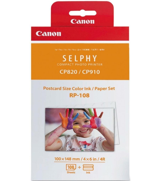 Набор Canon RP-108 (8568B001) бумага (10x15см) и цветные красители для SELPHY CP1200. 108 страниц.