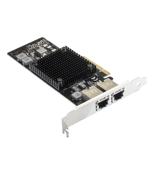 Сетевой адаптер ExeGate EXE-X550-T2 (PCI-E x8 v3.0, порты 2xRJ45 (медные), 10Gb/s (10/5/2.5/1Gb/s, 100Mb/s), Server NIC Intel Chipset X550)