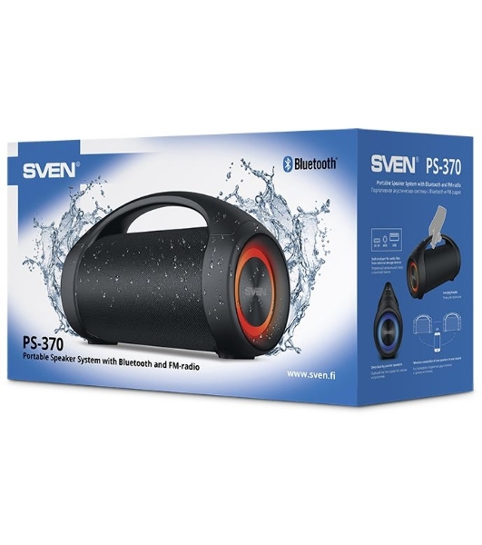 Колонка портативная SVEN АС PS-370 черный 40W 2.0 BT
