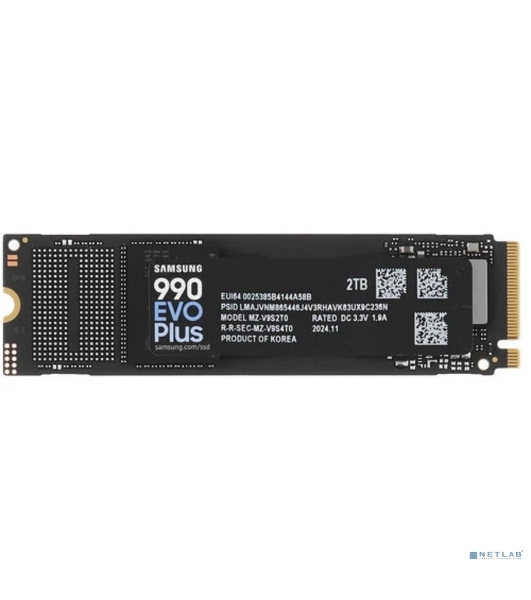 Накопитель SSD Samsung 990 EVO Plus, 2Tb, M.2 2280, PCIe 4.0 x4, NVMe, R/W 7250/6300