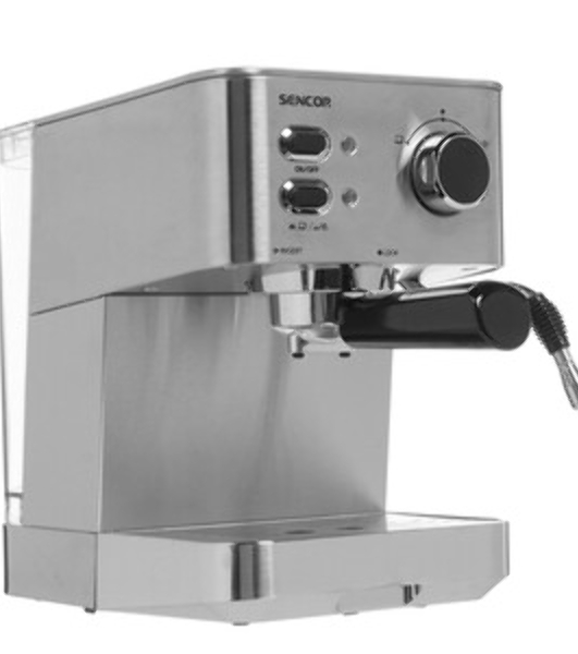 Кофеварка рожковая Sencor SES 4010SS серый, исп. кофе - молотый, 1.5 л, 1050 Вт, 15 бар