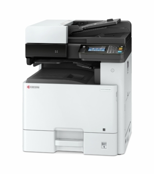 МФУ лазерное Kyocera Ecosys M8124cidn (1102P43NL0), A3, цветной, печ. до 24 стр/мин. (А4) до 12 стр/мин. (А3), скан. до 50 стр/мин., 1200 x 1200 dpi (печать) 600x600dpi (скан.), USB, RJ-45, NFC, Air Print, Mopria