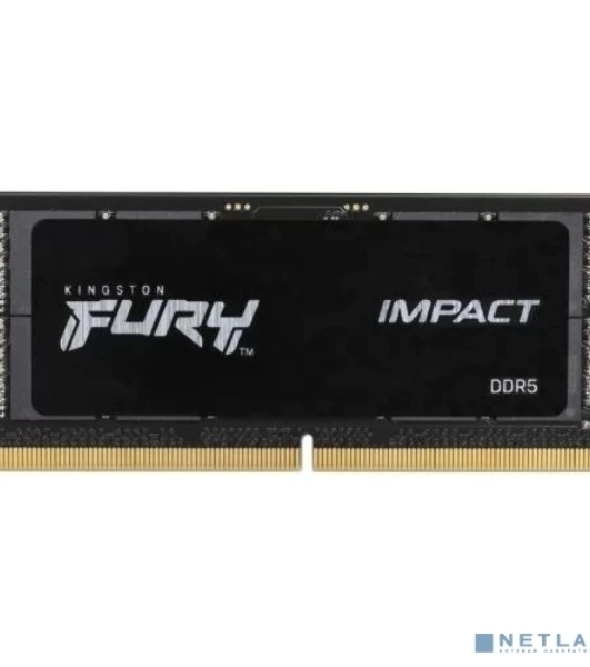 Оперативная память Kingston Fury Impact, DDR5, 32GB (1x32GB), 4800MHz, CL38 SO-DIMM