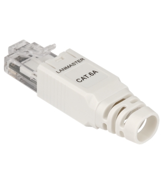 Коннектор Lanmaster LAN-TMP-U6A-WH полев.RJ45 кат.6A UTP бел. (упак.:1шт)