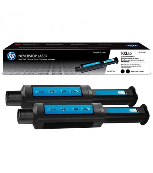 Заправочный комплект тонера 103AD HP Neverstop Laser 1000a/1000w/1200a/1200w, 2X2,5К W1103AD