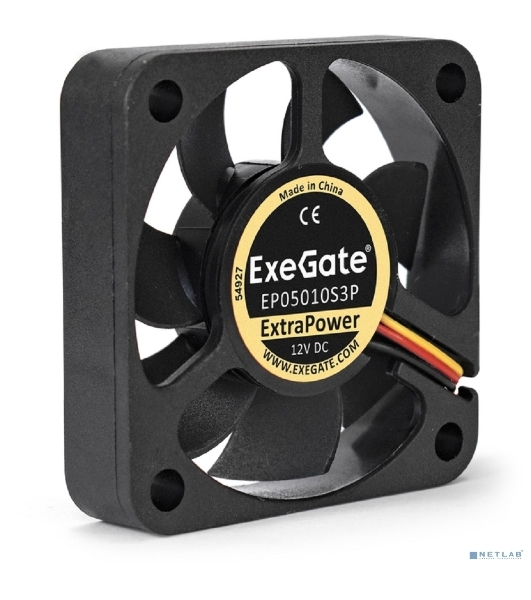 Вентилятор для корпуса ExeGate ExtraPower EP05010S3P черный, 50 мм, 6500 об/мин, 36 дБ, 3 pin