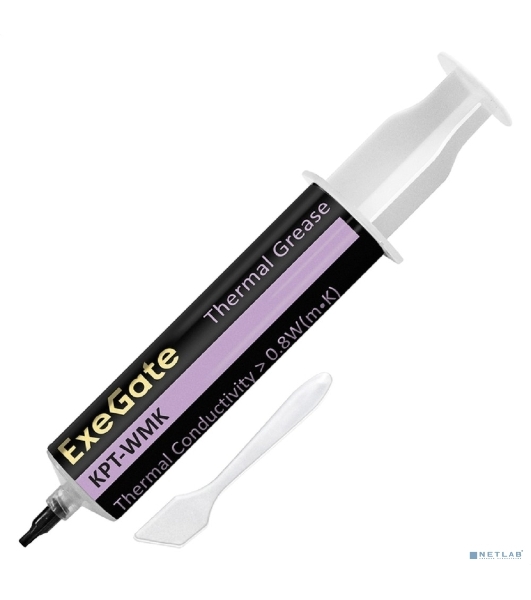 Термопаста ExeGate KPT-WMK (0,8 Вт/(м•К), 50г, шприц с лопаткой)