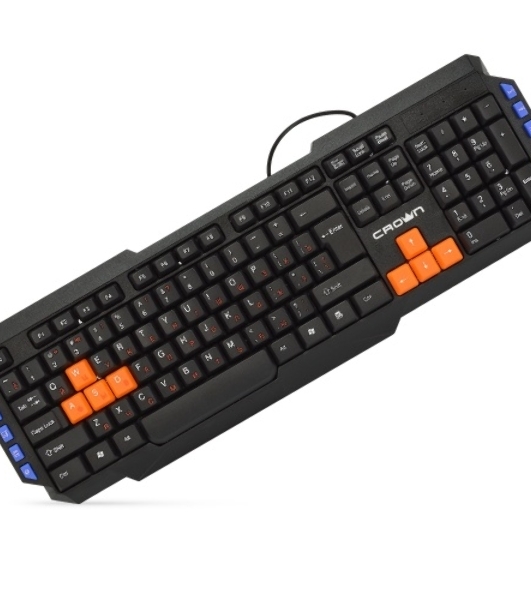 Клавиатура CROWN CMK-483 проводная, USB, черный