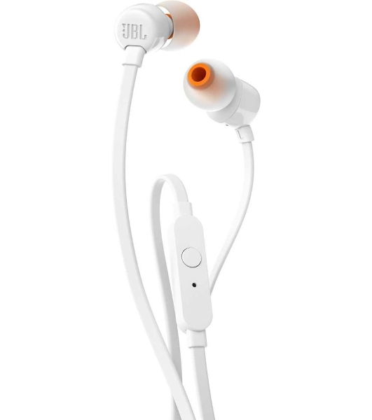 Проводные наушники JBL Tune 110 белый, внутриканальные, Jack 3.5 мм