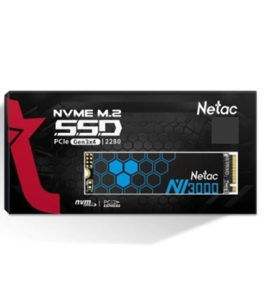 Накопитель SSD Netac NV3000, 2Tb, PCIe 3.0 x4, M.2 2280, NVMe, R/W 3100/2100, с радиатором
