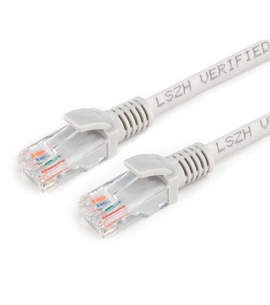 Патч-корд LSZH UTP Cablexpert PP31-5M cat.5e, 5м, литой, многожильный, серый
