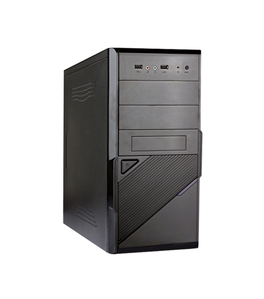 Компьютерный корпус ExeGate EX284018RUS Minitower BA-201 Black, mATX, (AA350, 80мм), 2*USB, Audio