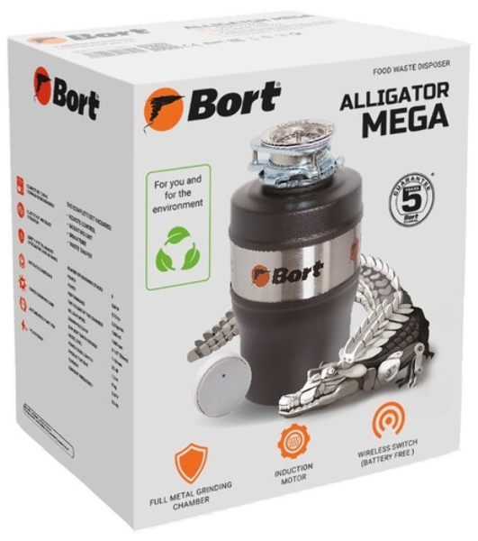 Измельчитель пищевых отходов Bort ALLIGATOR MEGA 93417425