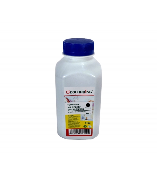 Тонер Colouring CF217/CF218/CF230/CF233 для принтеров HP LJ Pro M102/M130/M104/M106/M203 140 гр (S122) Фас РФ (СПБ)