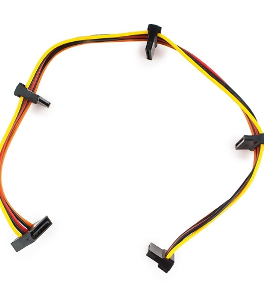 Кабель Cablexpert Кабеля питания SATA, 4x15pin(M)/15pin(F), 40 см (CC-SATAMF-03)