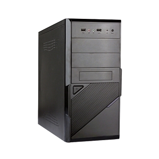 Компьютерный корпус ExeGate EX284020RUS Minitower BA-201 Black, mATX, (AA400, 80мм), 2*USB, Audio