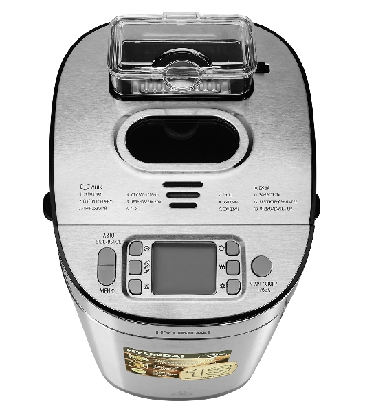 Хлебопечка Hyundai HYBM-M0313G серебристый/чёрный, 600 Вт, 0.9 кг, 13 программ