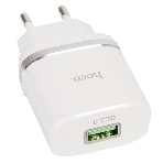 Сетевое зарядное устройство + Кабель Micro HOCO HC-16286 C12Q/1m/QC 3.0/1 USB/Выход: 5V_9V_12V, 18W, белый, фото3