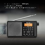 Радиоприемник портативный Hyundai H-PSR115, USB, microSD, черный, фото3