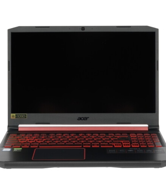Клавиатура для ноутбука Acer Nitro 5 AN515-54 черная с красной подсветкой (красная подложка)