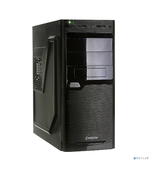 Компьютерный корпус Miditower ExeGate XP-330U Black, ATX, (XP350, Black,120мм), 2хUSB+2хUSB 3.0, Audio