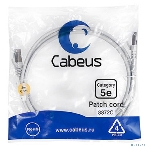 Шнур коммутационный Cabeus, Cat.5e, экр., F/UTP, RJ45/RJ45, LSZH, AWG24, 2м, серый, фото 1
