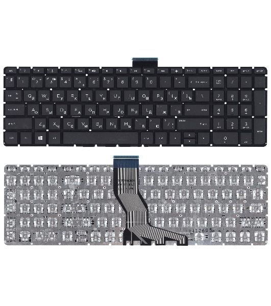 Клавиатура для ноутбука HP Omen 17-W000 черная с белой подсветкой
