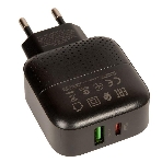 Сетевое зарядное устройство BOROFONE BA46A Premium, один порт USB, один порт Type-C, PD, 18W, 5V, 3.0A, черный, фото2