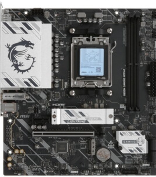 Материнская плата MSI B850M GAMING PRO WIFI6E, AM5, AMD B850, 4xDDR5, 4xSATA, 2xM.2, 2xPCIe 4.0 x16, 1xPCIe x1, 1xHDMI, 1xDP, 1x2.5Gb LAN, Wi-Fi 6E, Bluetooth 5.3, 1xUSB-C 10Gbps, 3xUSB-A 10Gbps, 4xUSB-A 5Gbps, 3x3.5 мм, 7.1, чёрный, mATX