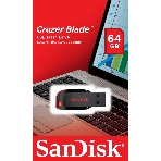 Флешка USB Sandisk CZ50 Cruzer Blade (SDCZ50-064G-B35), 64Gb, USB 2.0, R/W 15/4, черный/красный, фото3