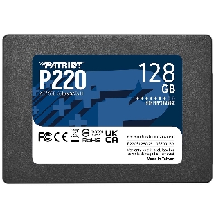 Накопитель SSD Patriot P220, 128Gb, SATA III, 2.5', R/W 550/480