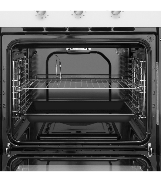 Шкаф духовой газовый с электрическим грилем Maunfeld MOGS703W, встраиваемый
