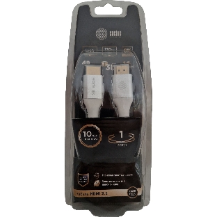 Кабель аудио-видео Cactus CS-HDMI.2.1-1 HDMI (m)/HDMI (m) 1м. позолоченные контакты серебристый