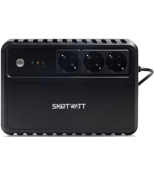 Источник бесперебойного питания SMARTWATT линейно-интерактивный, 400/240 ВА/Вт, напольный, LED индикация, Shuko socket CEE7/4 - 3 шт.
