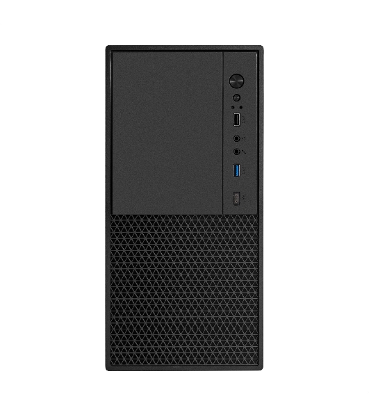 Компьютерный корпус Minitower ExeGate BAA-308MUC-UNS450 (mATX, БП UNS450 с вент. 12см, 1хUSB+1хUSB 3.0+1хTypeC, HD Audio, черный)
