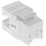 Модуль Keystone, RJ45, неэкранированный, кат.6, со встроенной шторкой, 180 градусов, белый, фото3