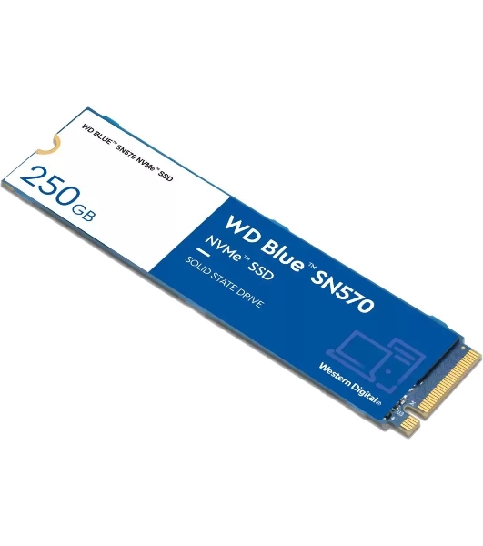 Накопитель SSD WD 250Gb, PCIe 3.0 x4, M.2 2280, Blue SN570 NVMe, R/W 3300/1200
