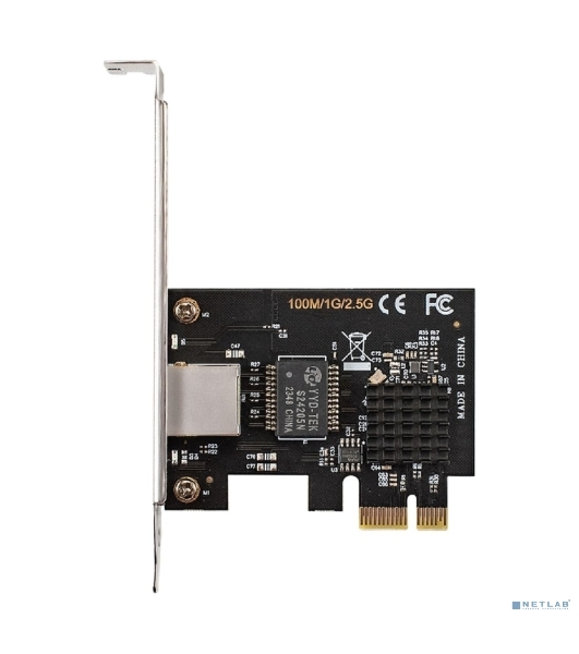 Сетевой адаптер ExeGate EXE-251 (PCI-E x1 v2.0, 1xRJ45, UTP 100Mbps/1000Mbps/2.5Gbps RTL8125B)