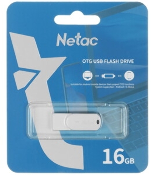 Флешка USB Netac U785C (NT03U785C-016G-32PN), 16Gb, USB3.0/TypeC, R/W 110/45, серебристый
